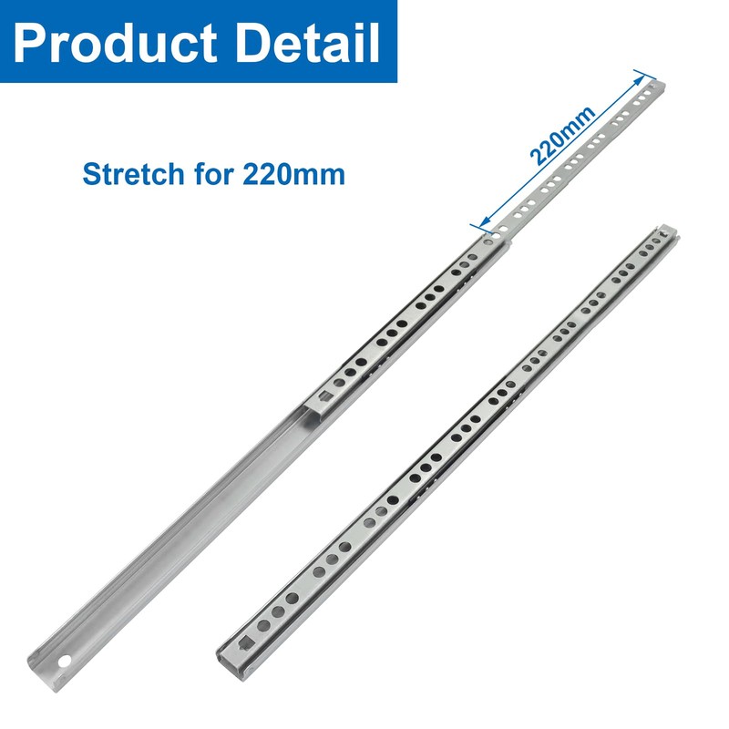Marvexi 13.5" Small Narrow Drawer Rails Two Way Ball Bearing