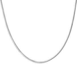 Honolulu Jewelry Company 925 Sterling Silver 1.9mm Snake Chain Necklace for Women Tarnish Resistant - Made in Italy (22 Inches)