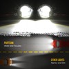 Partsam 12V LED Fog Lights Assembly Kit 54W 5000LM Compatible