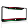 Fastasticdeals Metal Insert License Plate Frame Pan African Flag with