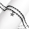 Clataly Gothic Black Star Necklace Dark Multilayer Cross Choker Necklace