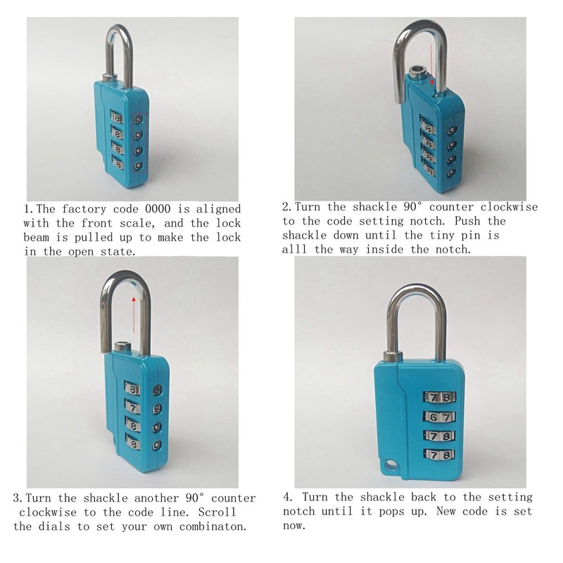 ZPLIUST - 4 Digit Combinations Padlock The Safe Cipher Lock,