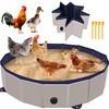 Chicken Dust Bath Tub, Chicken Coop Lime Cleaner Container, 32"