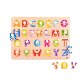 abgee 921 TY852 EA Wooden Alphabet Puzzle 27pce, red