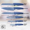 Nutriblade Knife Set with Block by Granitestone 6-Piece Professional Kitchen