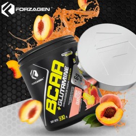 Forzagen Aminoácidos Bcaaglutamine 330g  Complejo Hydragen Sabor Durazno                                                                              