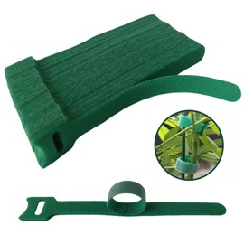 CHZKVOY CHZKVOY, Green, Reusable, 100PCS, 6 - Inch Adjustable Anti - Slip Nylon Plant Ties & Straps Featuring Hook and Loop Fasteners - Optimal for Climbing Plants Support and Gardening Applications