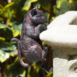 Cat Pot Hanger | Resin Garden Home Ornament Kitten Animal Pet Outdoor Decoration