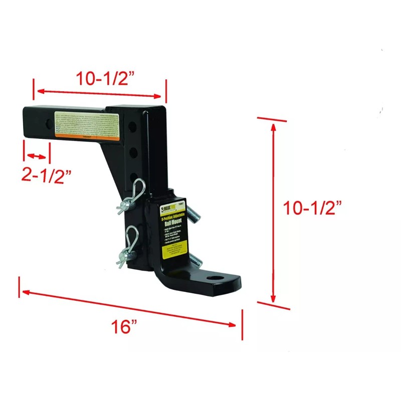 Maxxhaul 70067 Soporte Remolque Ajustable 8 Posiciones