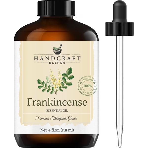 Handcraft Blends Frankincense Essential Oil - 100% Pure & Natural - Premium Therapeutic Grade with Premium Glass Dropper - Huge 4 fl. Oz