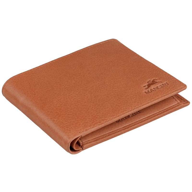 Mancini Bellagio Top Grain Leather RFID Secure Billfold with Coin