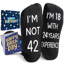 HAPPYPOP 42nd Years Old Birthday Gifts for Men - Socks for 42 Year Olds, Gift Ideas for 42 Year Old Man Woman, 42nd Birthday Gifts