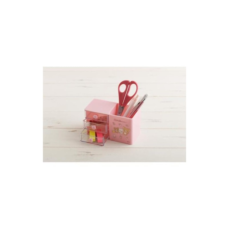 San-X Rilakkuma Multi Pen Stand, Pink, Size (H x W