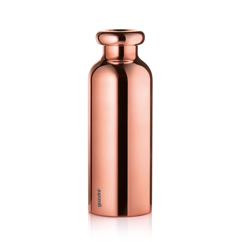 Guzzini Travel Thermal Bottle, Stainless Steel, Gold, 0