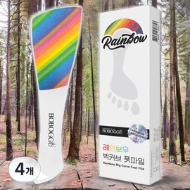 Boboku Foot Care Foot Treatment Rainbow Big Curve Foot File 4 Pieces 1 Piece 90g / 보보꾸 발관리 발피로 발피부 레인보우 빅커브 풋파일 4개 1개입 90g