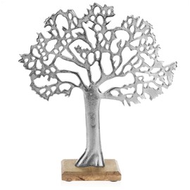 com-four® Decorative Stand Tree XL – Metal Tree on Wooden Base – Decorative Metal Tree for Standing – Tree of Life to Give as a Gift (1 Piece – Tree XL)