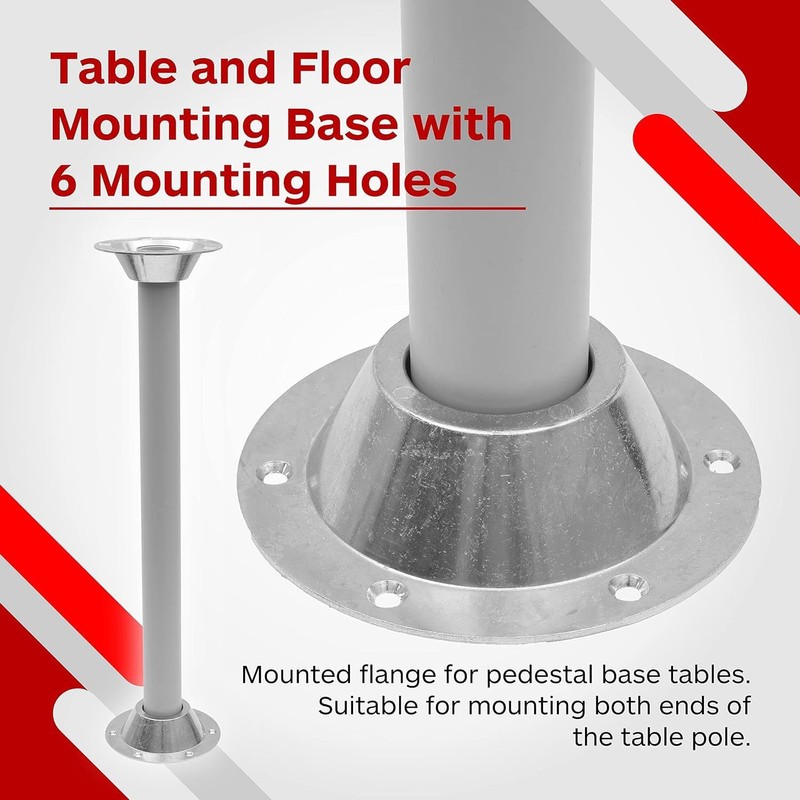 JT-HLM 2 Pack RV Table Base Mount, Aluminum RV Pedestal