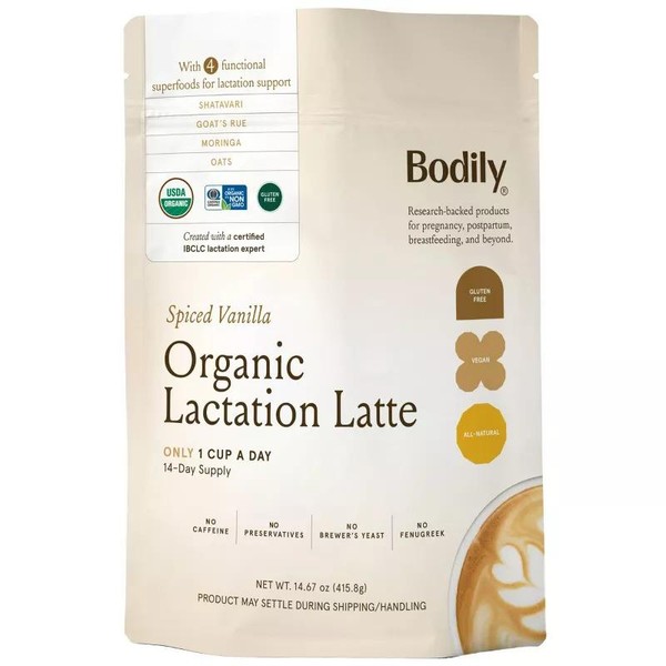 Bodily Organic Vegan Lactation Latte Powder – Breastfeeding Support, Boost