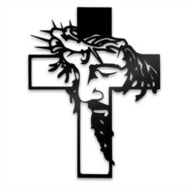 SEMMGO Black Jesus Wall Cross Decor, Metal Wall Hanging Wall Sculpture for Living Room Home Office Churc Thankful Grateful Blessed Wall Decor – Home Decor Entry Way(Size:12.59 * 9.84in)