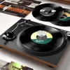 Facmogu 45 RPM Record Adapter, 7 Inch Vinyl Record Solid