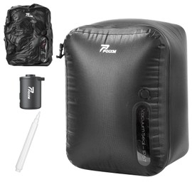 POIXM Vacuum Bags for Travel with Wireless Pump, 180° Open Zipper, IP67 Waterproof, Reusable Space Saver Compression Bags for Backpack, Suitcase, Home Storage(1 Pack + Pump)