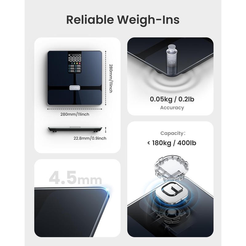 RENPHO Scale for Body Weight, Smart Scale with BMI, Body