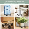 4 Bases para Macetas con Ruedas, Metálica, Soporte Porta Macetas