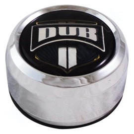 DUB Wheel Chrome Center Hub Cap Snap In 1003-08-04 / 3-1/16"OD 1-1/16 (4 CAPS)