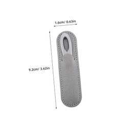 VICASKY 1set Double-sided Nail File Non-slip Handle Zinc Aluminium Nail Shaper for Manicure Includes Pu Case for Salon and Home Use