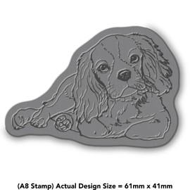 'Cavalier King Charles Spaniel' Rubber Stamp - Unmounted Design for Crafting & Scrapbooking, A8 (RS00040061)
