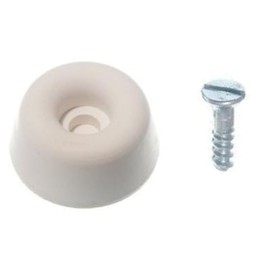 Toilet Seat Rubber Buffers White 22mm / 7/8 inch Round Toilet Seat Furniture Rubber Buffer Pad Pack of 4