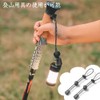 KEAIDUO Outdoor Hiking Bag Buckle, Trekking Pole Buckle, Elastic Cord