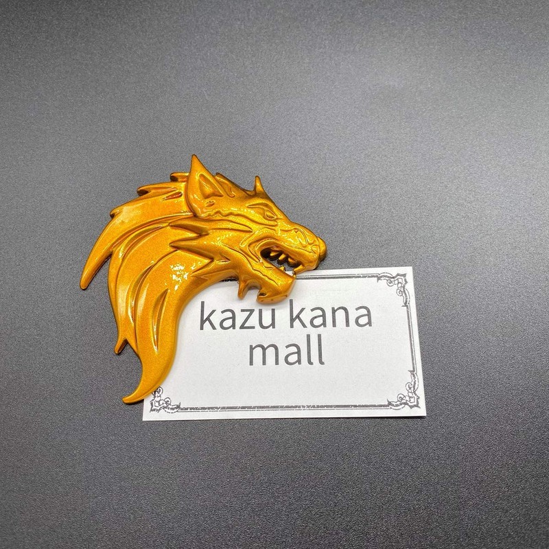 3D 3D Emblem Sticker Wolf Wolf Car Metal Double Sided