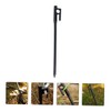 Outanaya 4pcs Iron Tent Pegs Ground Stakes for Camping Beach