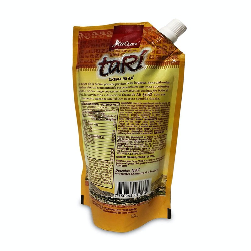 Crema de Aji Tari Peruano Nuevo Paquete 400 g (15