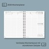 POPRUN Calendar 2026 Weekly Planner 22 x 16.5 cm, 17-Month