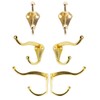 Fuxxer® 6 Classic Iron Hooks Coat Hooks Clothes Hooks Gold