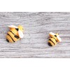 Ruwado 20 Pcs Resin Bee Flatback Embellishment Tiny Decorative Cute