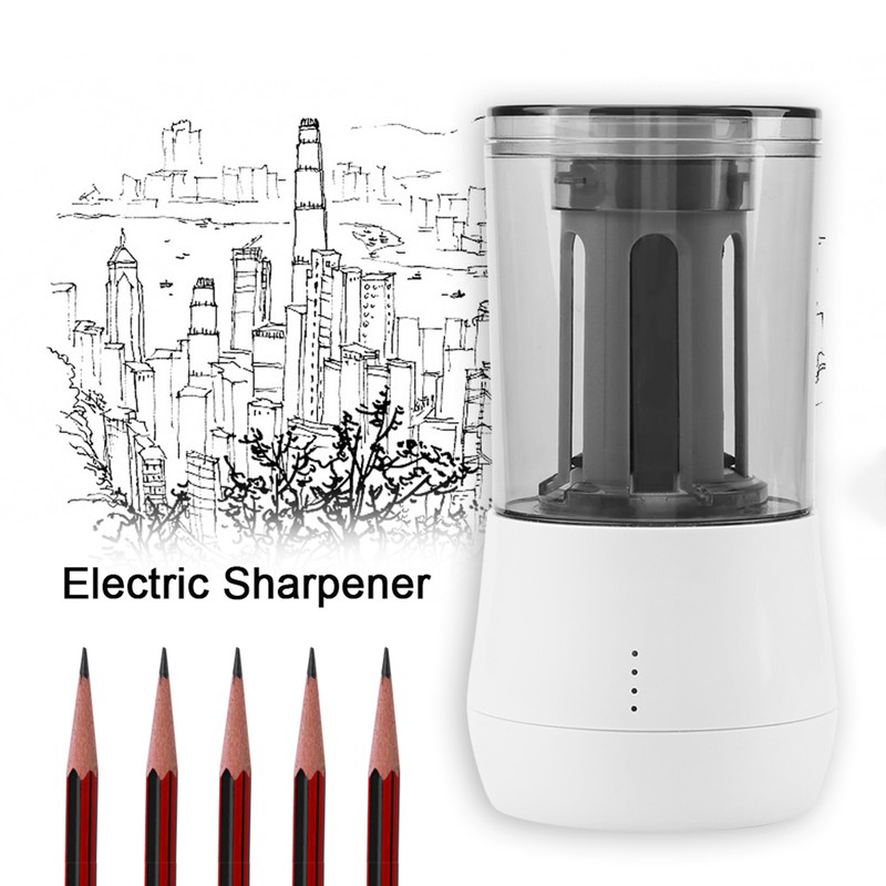 TENWIN Electric Pencil Sharpener Multifunction Automatic Electronic Sharpen Tool Students