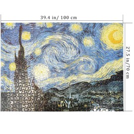 2000 Piece Jigsaw Puzzle, The Starry Night by Van Gogh Jigsaw Puzzles for Adult Reduced Pressure Toy - Learning and Education for Adult Puzzles(39.4 x 27.6 inch)