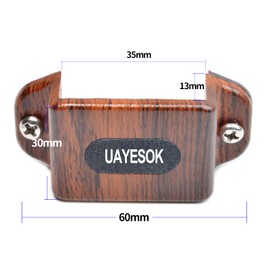 UAYESOK 2 Packs Ham CB Radio Walkie Talkie Belt Clip Holster, HT Speaker Mic Holding Bracket, Adhesive Back Screw Fixation (Wood)