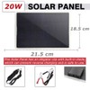 Cuifati Solar Panel Kit 20W 12V Monocrystalline Solar Panel Portable