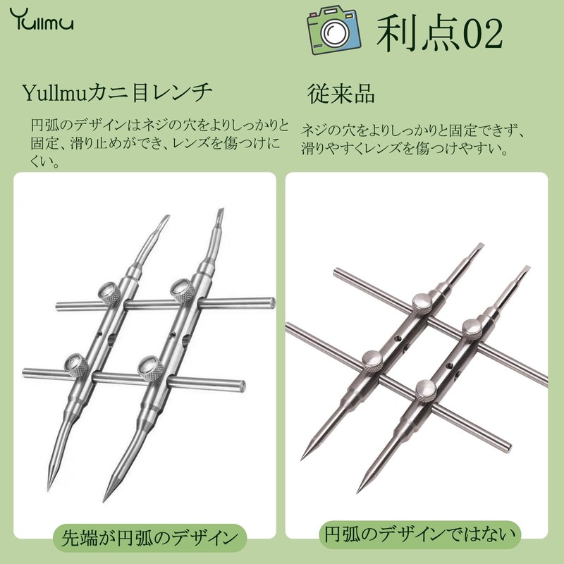 Yullmu Crab Eye Wrench Camera Lens Spanner Lens Opener Camera