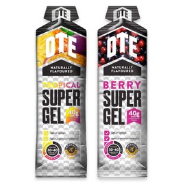 OTE Super Gel - Energy Gels for Running & Cycling - Dual Source Energy with 40g of Carbohydrates - Superior Glucose Fuel for Swimming, Triathlons & Endurance Sports - Box of 12 (Mixed Pack)