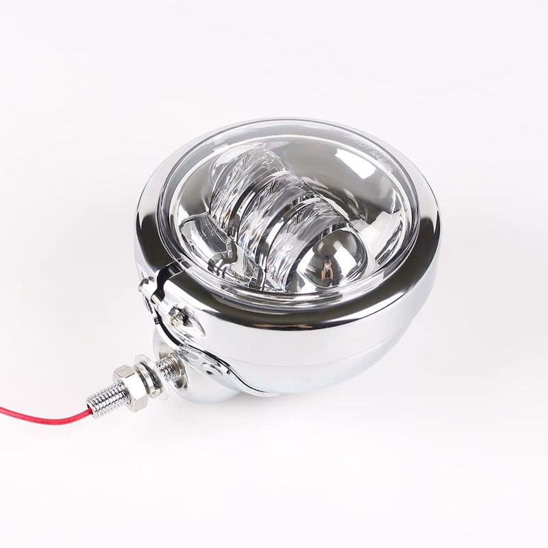 DAONUE 2 PCS 4.5inch Motorcycle Fog Passing Light Chrome 4