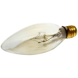 Bulbrite Incandescent B8 Candelabra Screw Base (E12) Light Bulb, 1 Count (Pack of 1), Clear