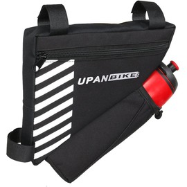 UPANBIKE Bike Triangle Frame Bag Front Tube Bag 1.5L Polyester Bag ，Black