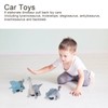 6Pcs Dinosaur Pull Back Car Children Model Simulation Brachiosaurus Tyrannosaurus