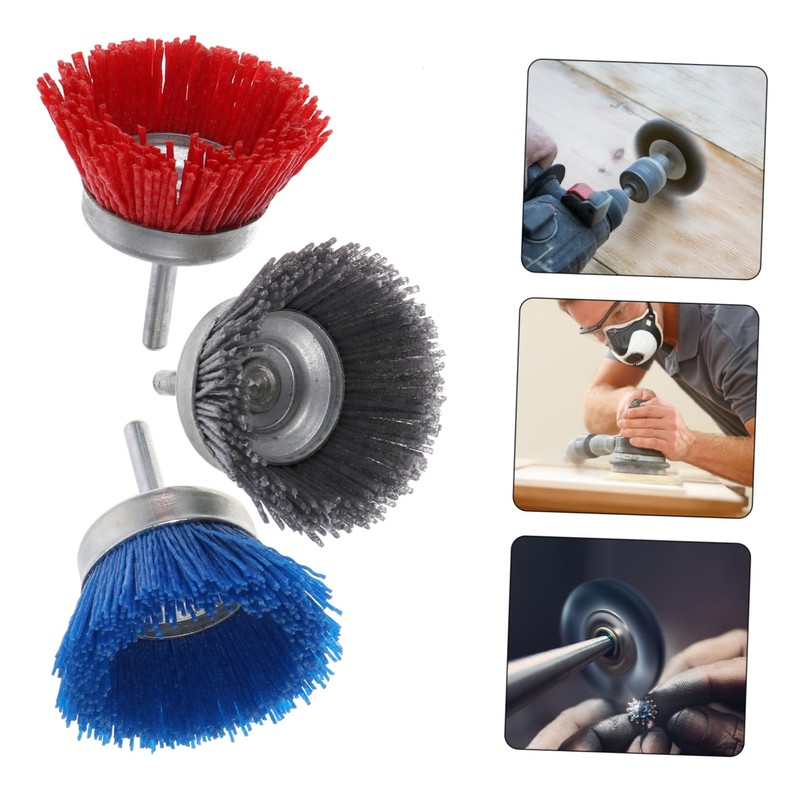 CIYODO 3pcs Polishing Wheel Brush for Furniture Grinding Removal and