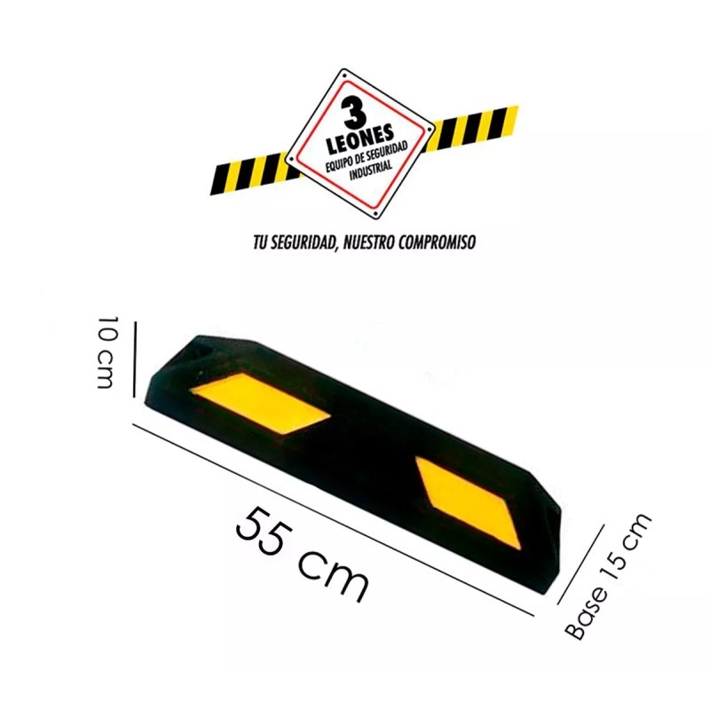 FR Tope De Estacionamiento Polietileno Para Piso 55 Cm Fr-55